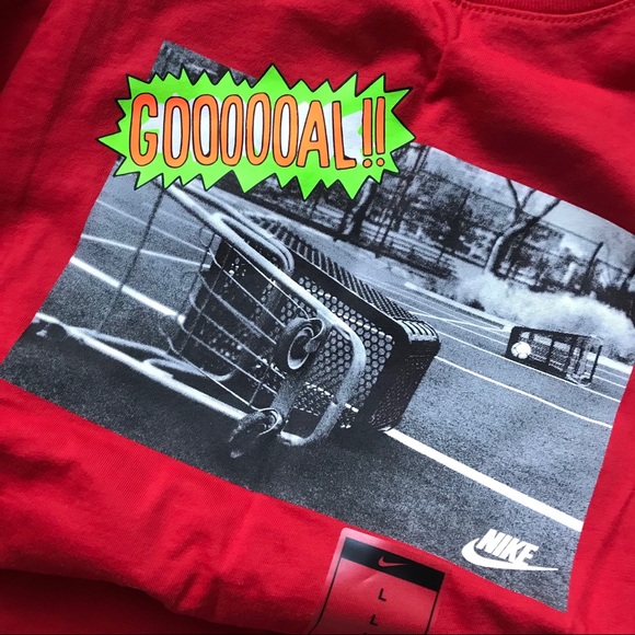 NWT ⚽️ NIKE BOYS GOOOOALL TEE SZ LARGE - Picture 3 of 7